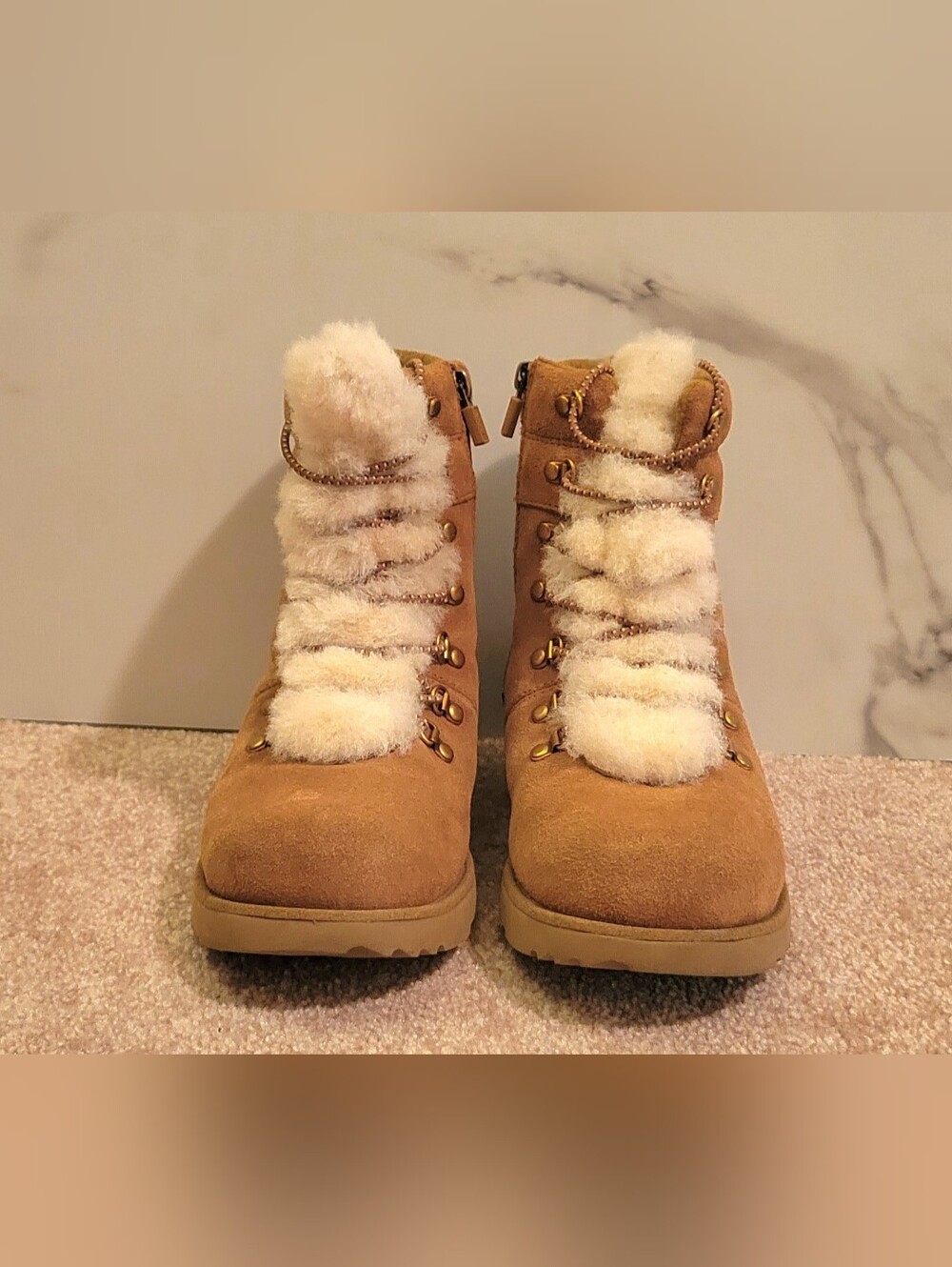 UGG Viki Suede Boots Chestnut Size 4 - Picture 2 of 10